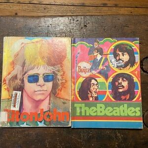 Book Bundle Elton John& The Beatles 1975 Set of 2